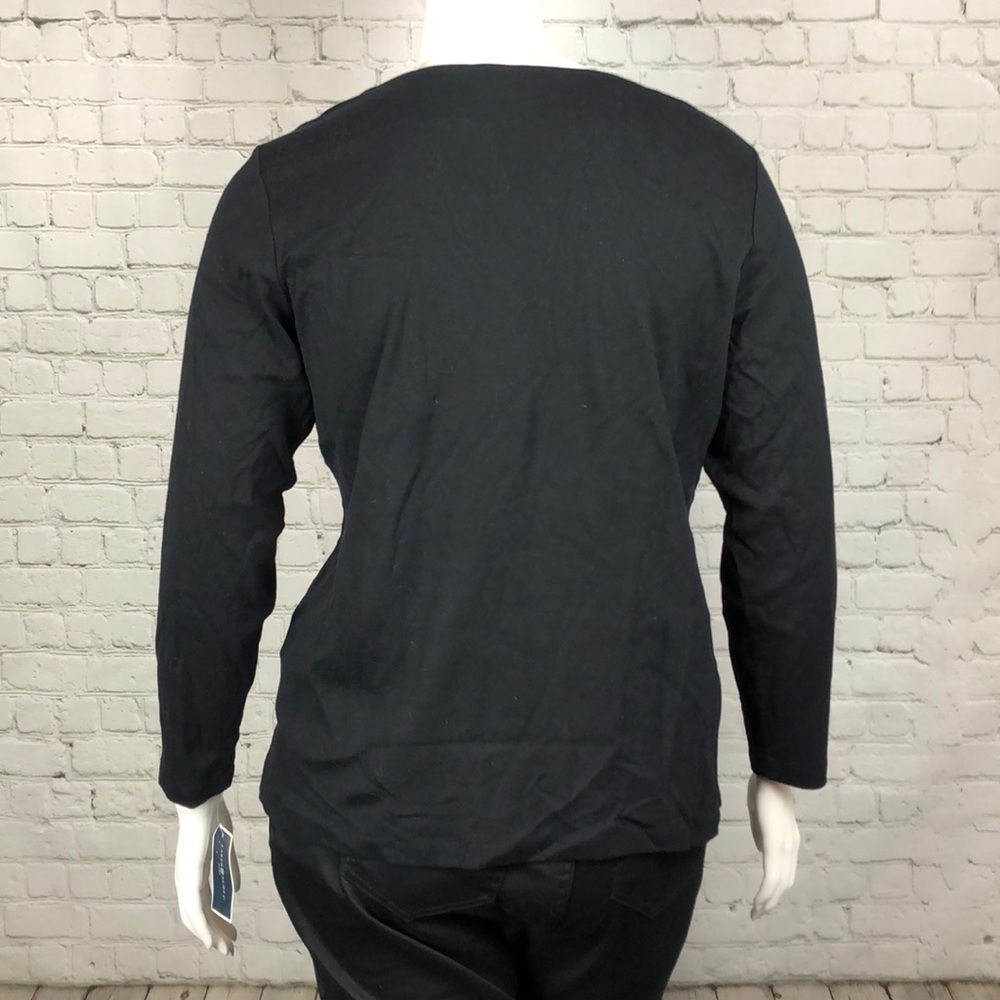 Snowman Cat Christmas Holiday Xmas Top Plus Size 1X - Picture 3 of 6